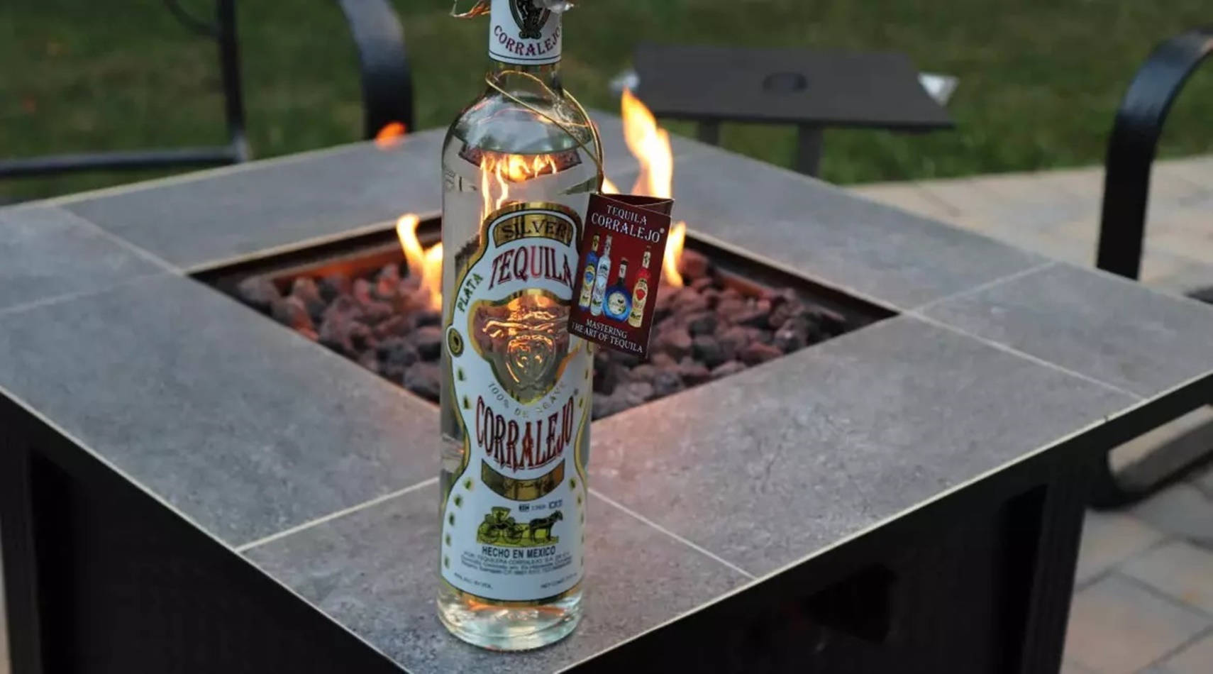 Corralejo Silver Tequila Backyard Fire Wallpaper