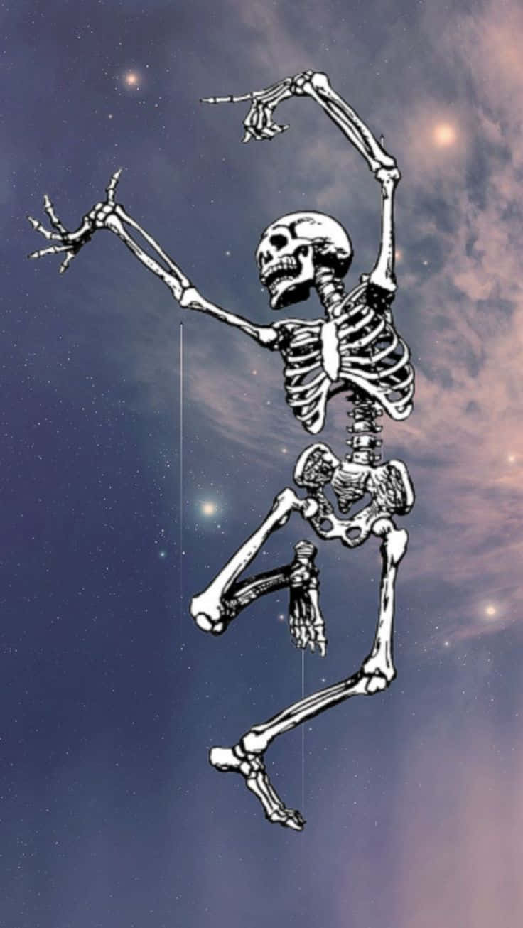 Cosmic Dance Skeleton Wallpaper