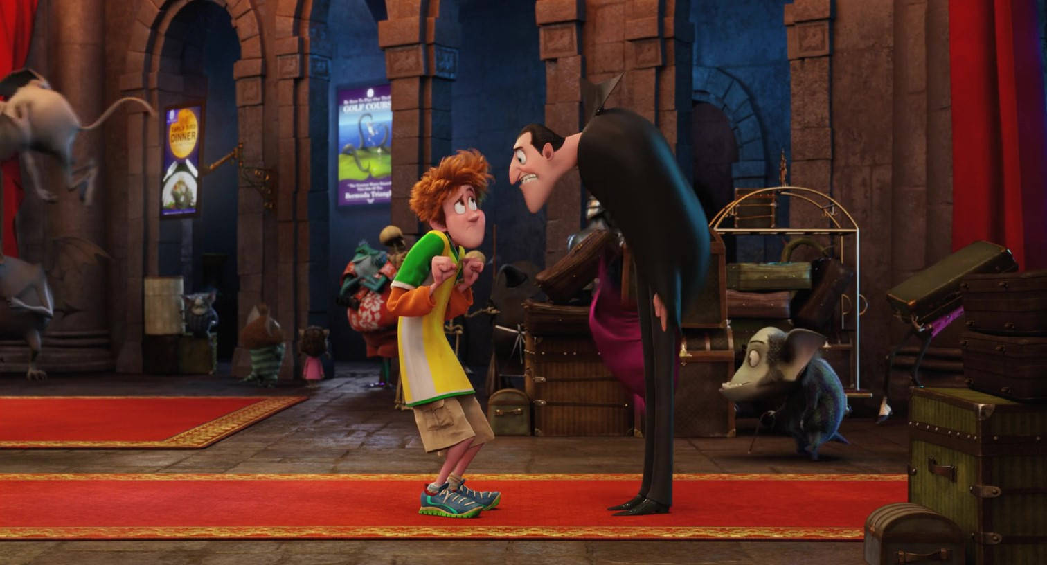 Count Dracula And Jonathan From Hotel Transylvania Wallpaper