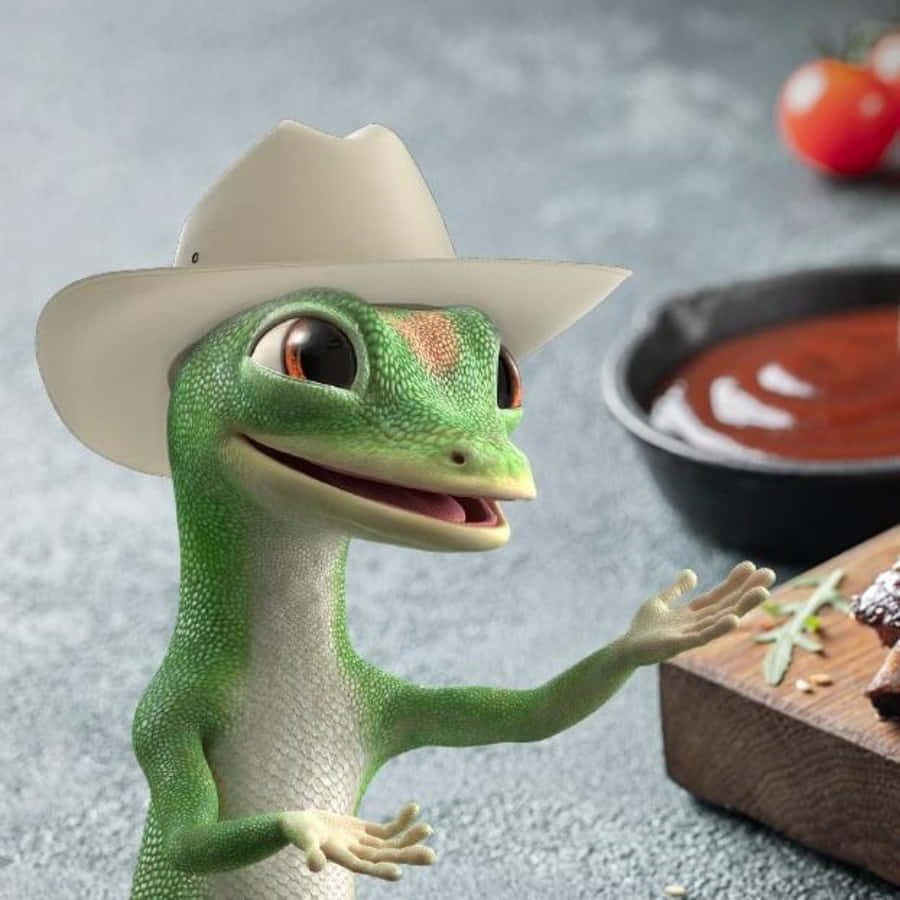 Cowboy Hat Geckoat Barbecue Wallpaper