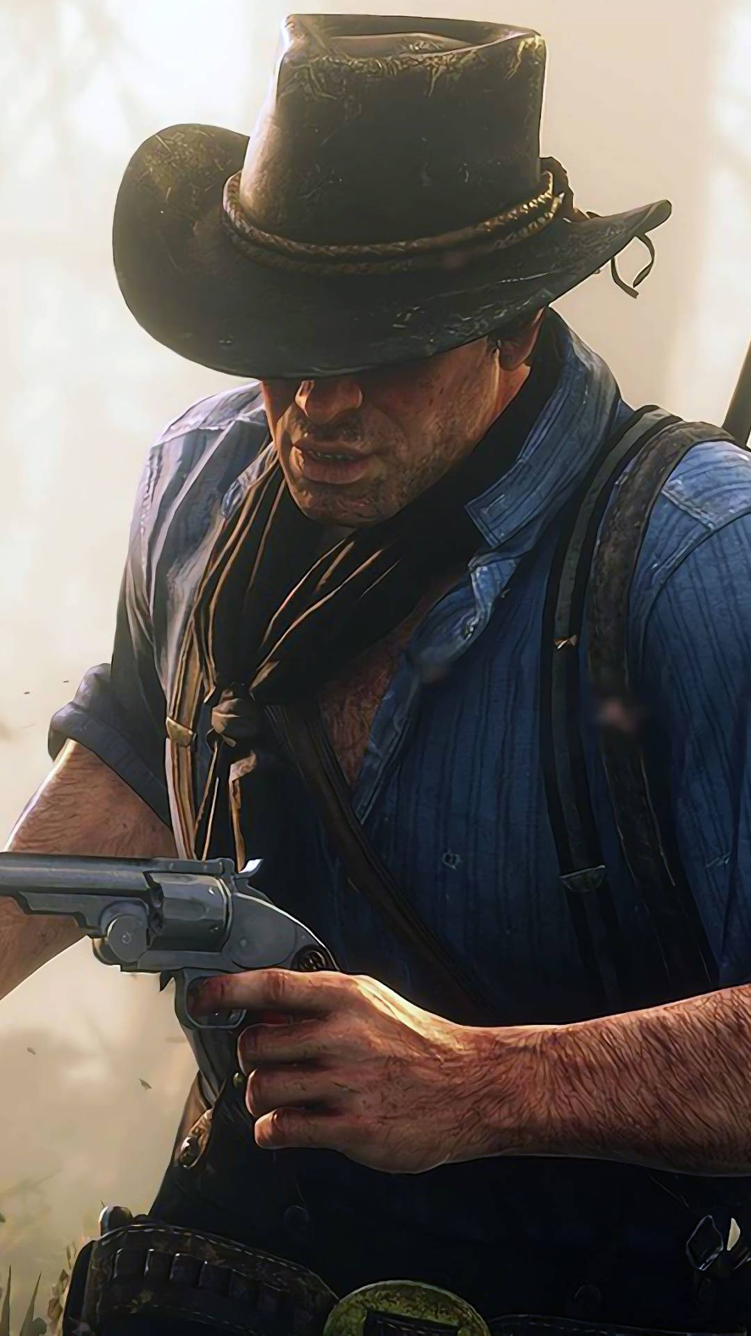 Cowboy With Gun Red Dead Iphone Wallpaper