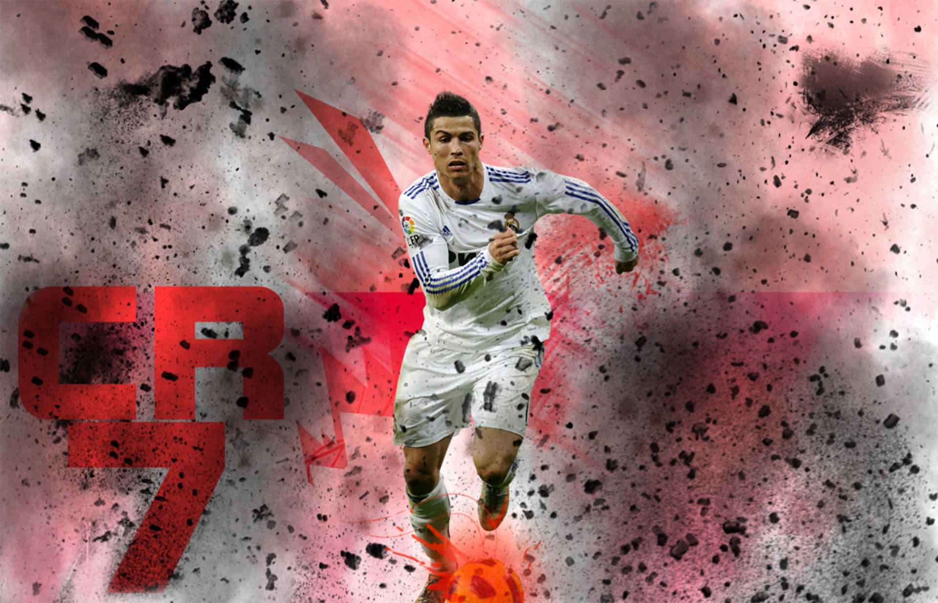 Cr7 Explosive Red Edit Wallpaper