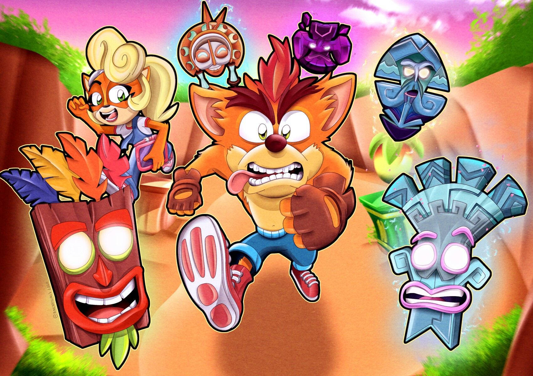 Crash Bandicoot Fan Art Wallpaper