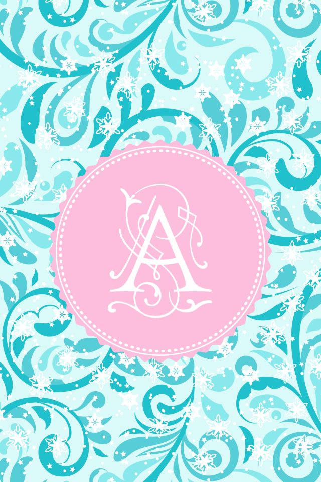 Creative Capital Letter A With Floral Pattern Wallpaper