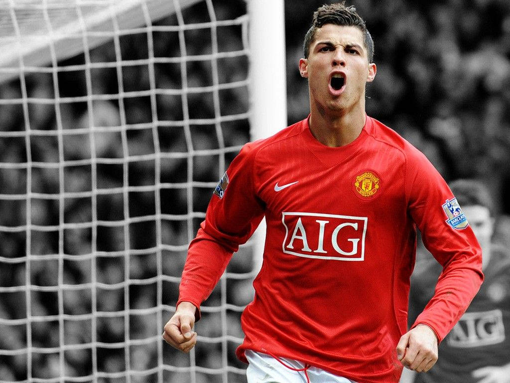 Cristiano Ronaldo Manchester United Color Splash Wallpaper