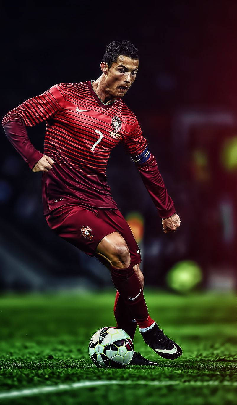 Cristiano Ronaldo Mid Action Wallpaper