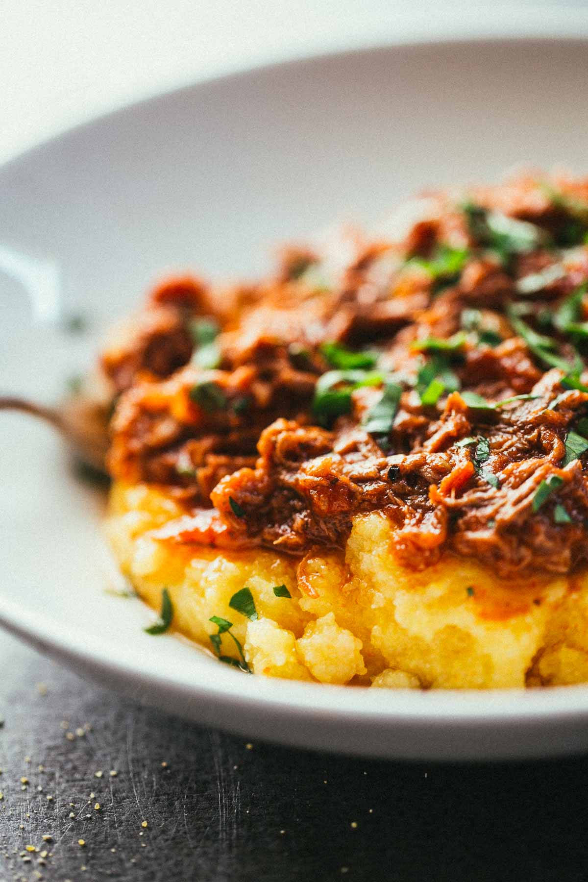 Crockpot Braised Beef Ragu With Polenta Wallpaper