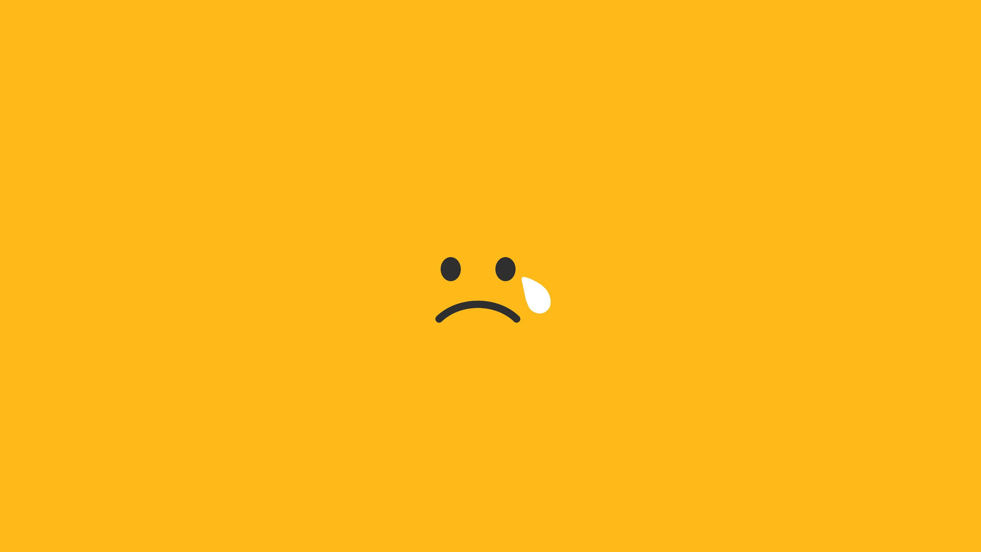 Crying Yellow Smiley Sad 4k Wallpaper