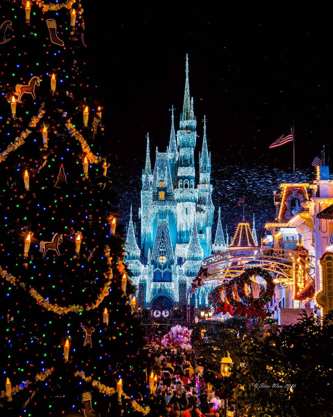 Crystal Blue Disneyland Castle Wallpaper