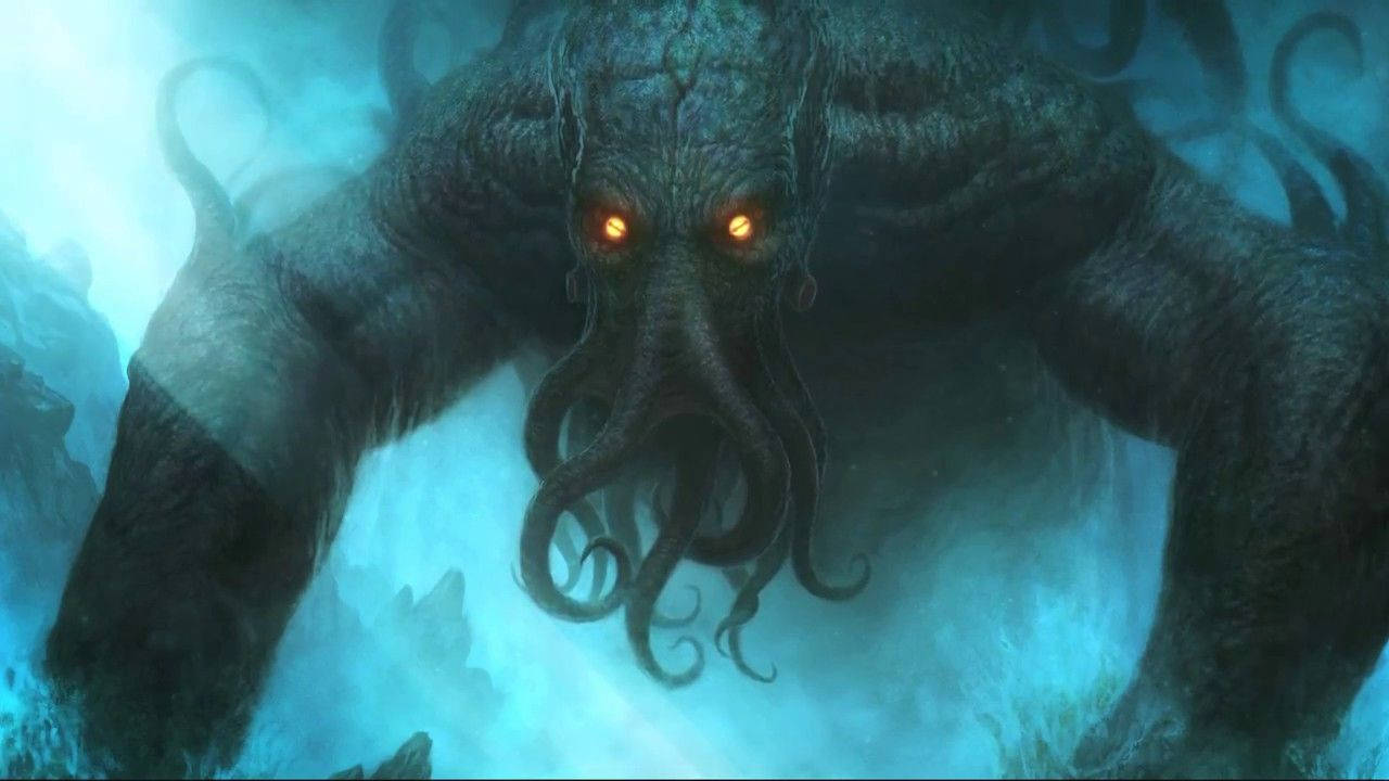 Cthulhu Dark Monster Underwater Wallpaper