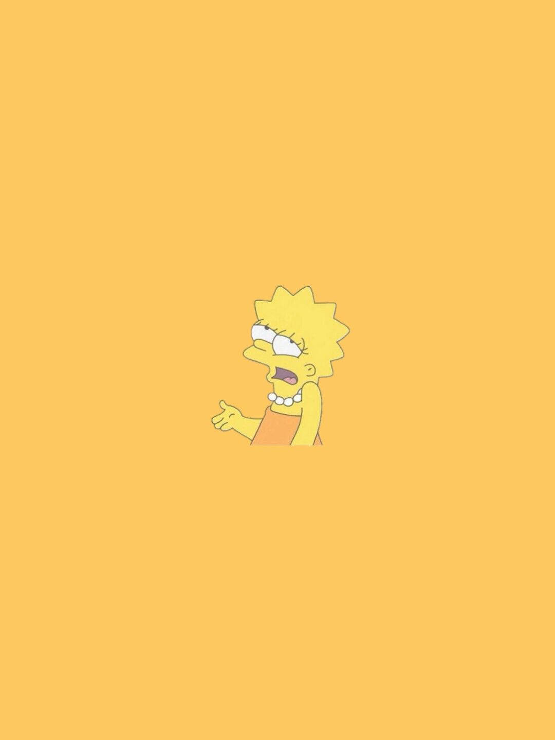 Cute Aesthetic Cartoon Lisa Simpson Wallpaper