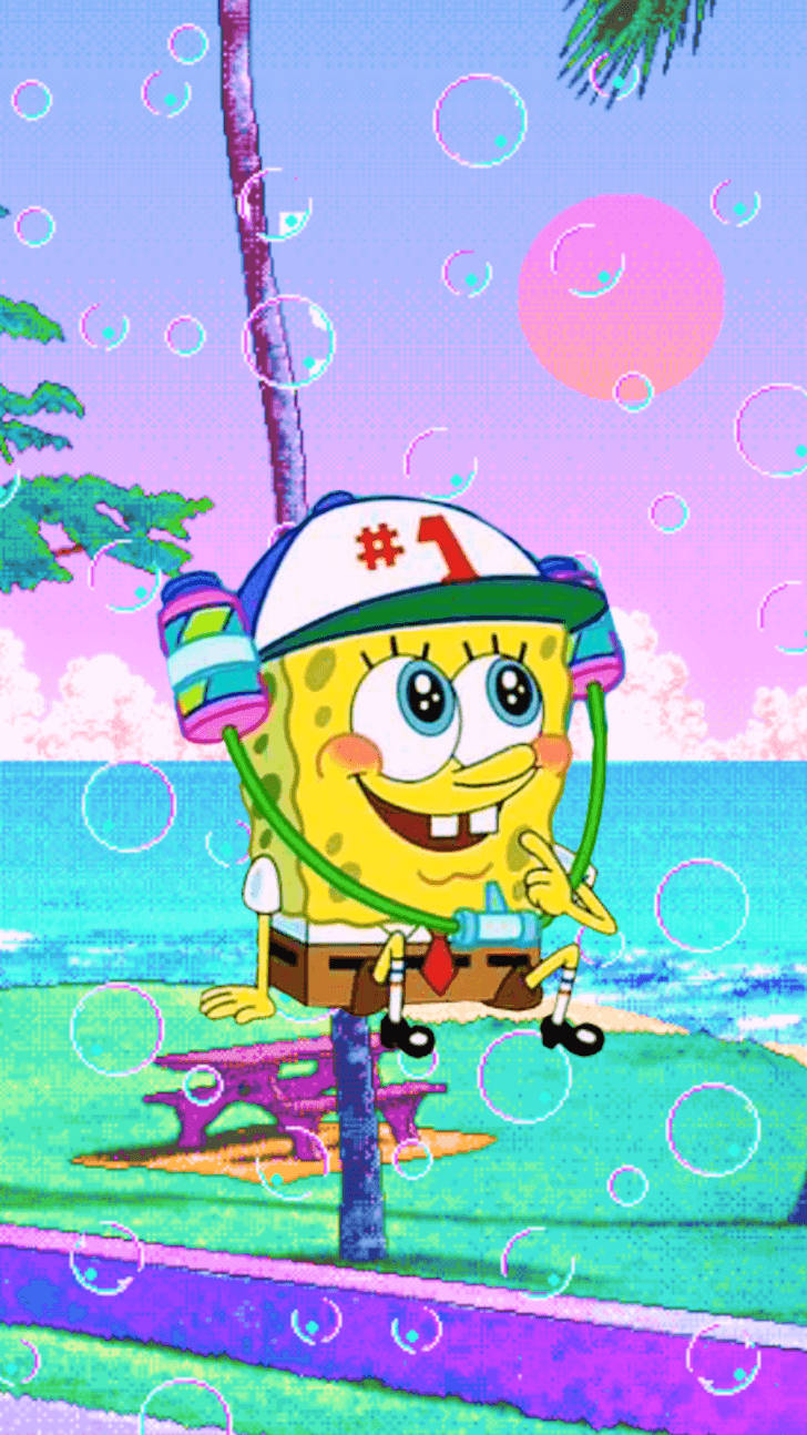 Cute Aesthetic Cartoon Spongebob Squarepants Wallpaper