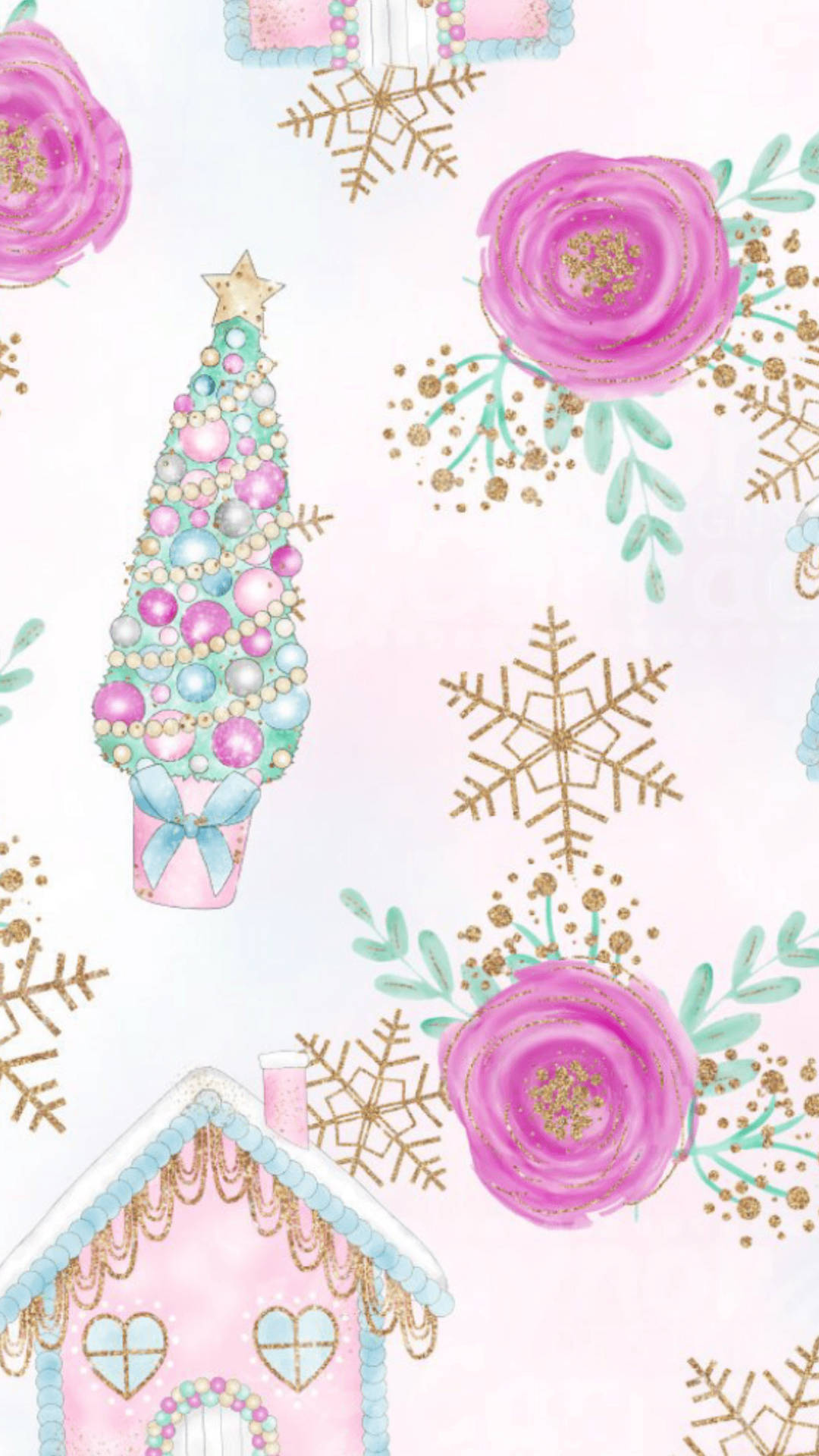 Cute Aesthetic Christmas Card Wallpaper