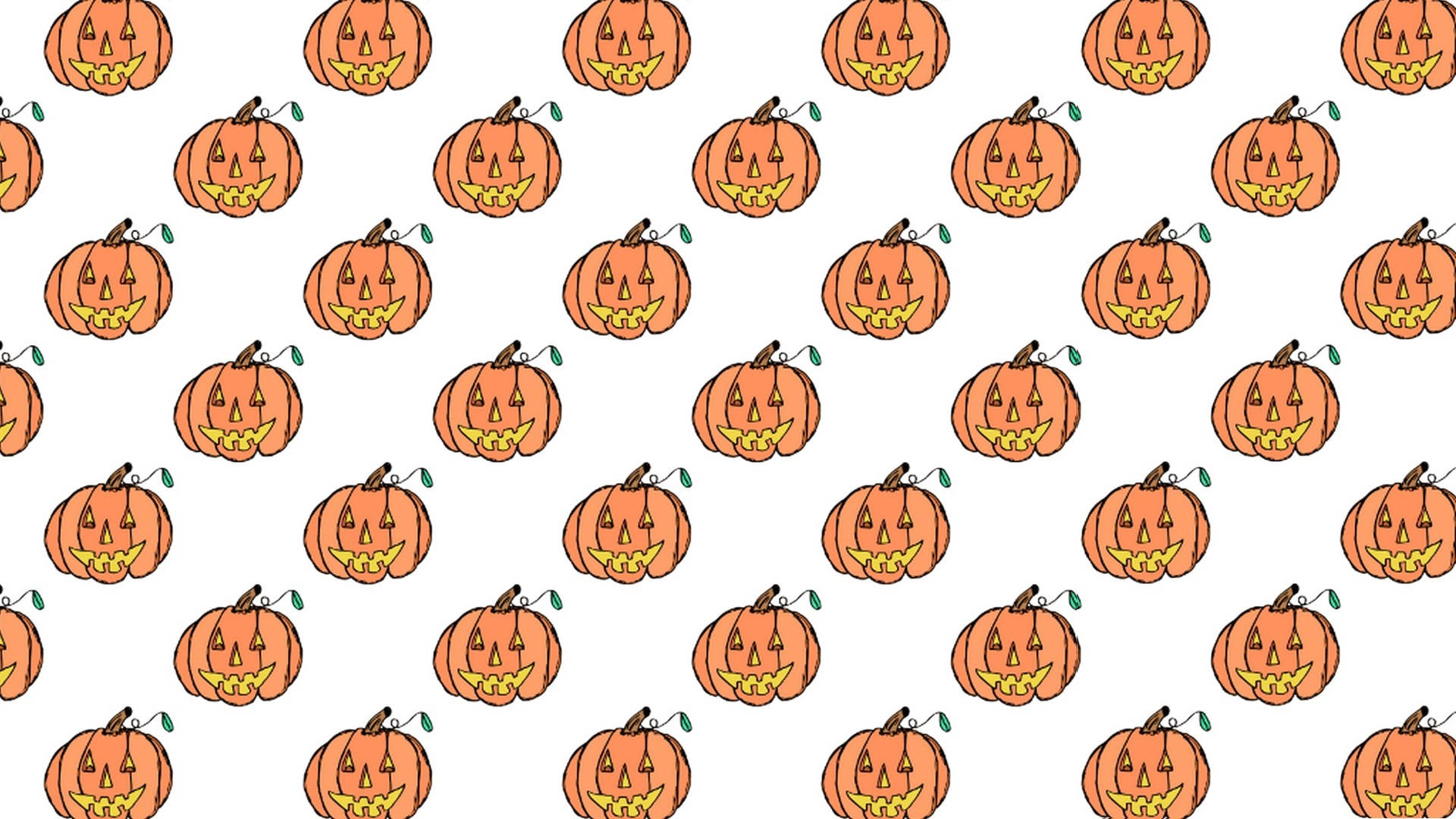 Cute Aesthetic Halloween Classic Pumpkins Wallpaper