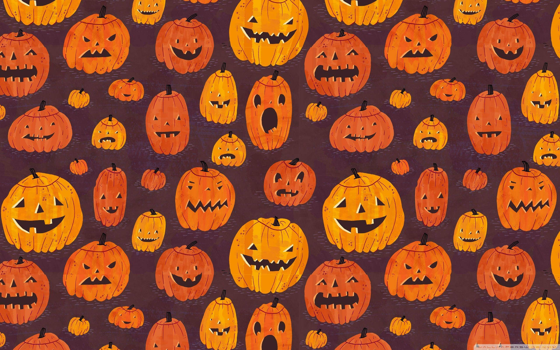 Cute Aesthetic Halloween Pumpkin Patterns Wallpaper