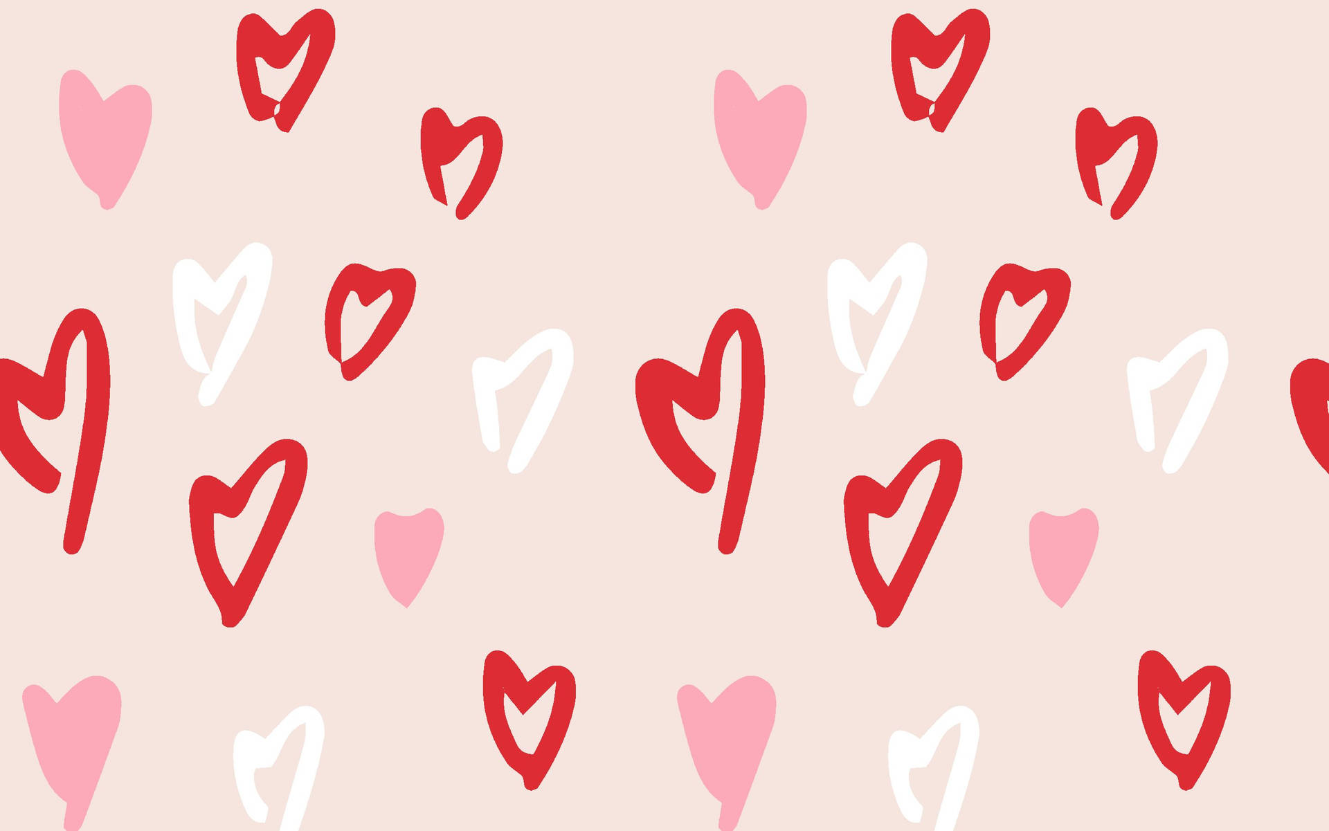 Cute Aesthetic Hearts Collage For Computer Wallpaper