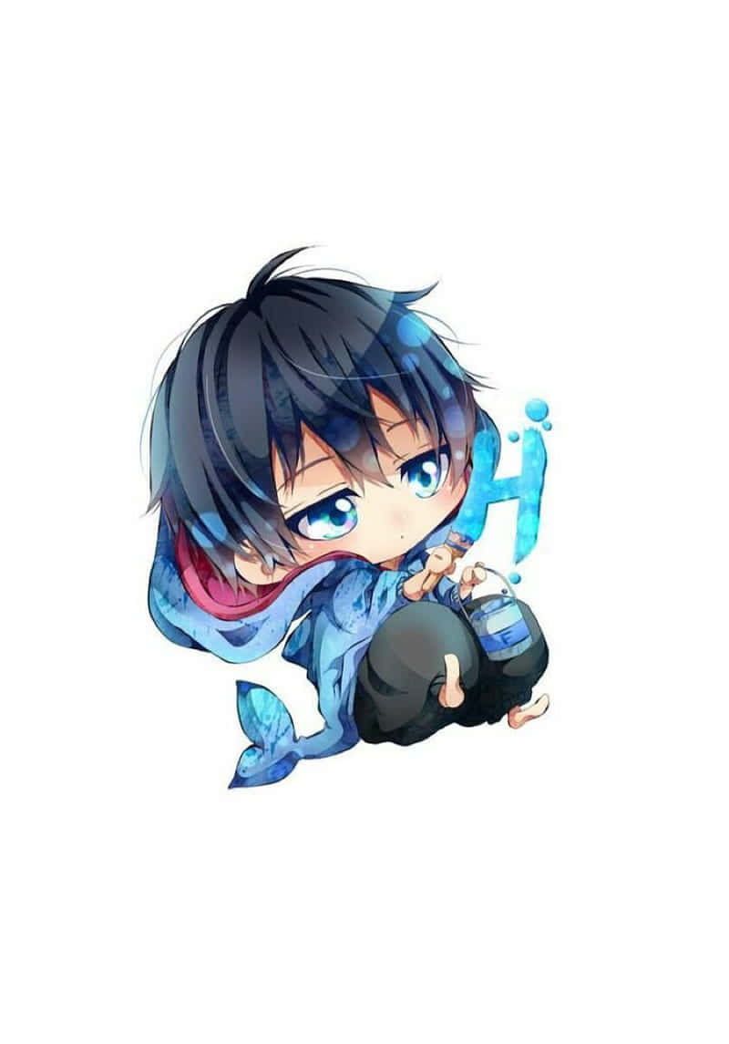 Cute Baby Anime Character With Big Brown Eyes Wallpaper