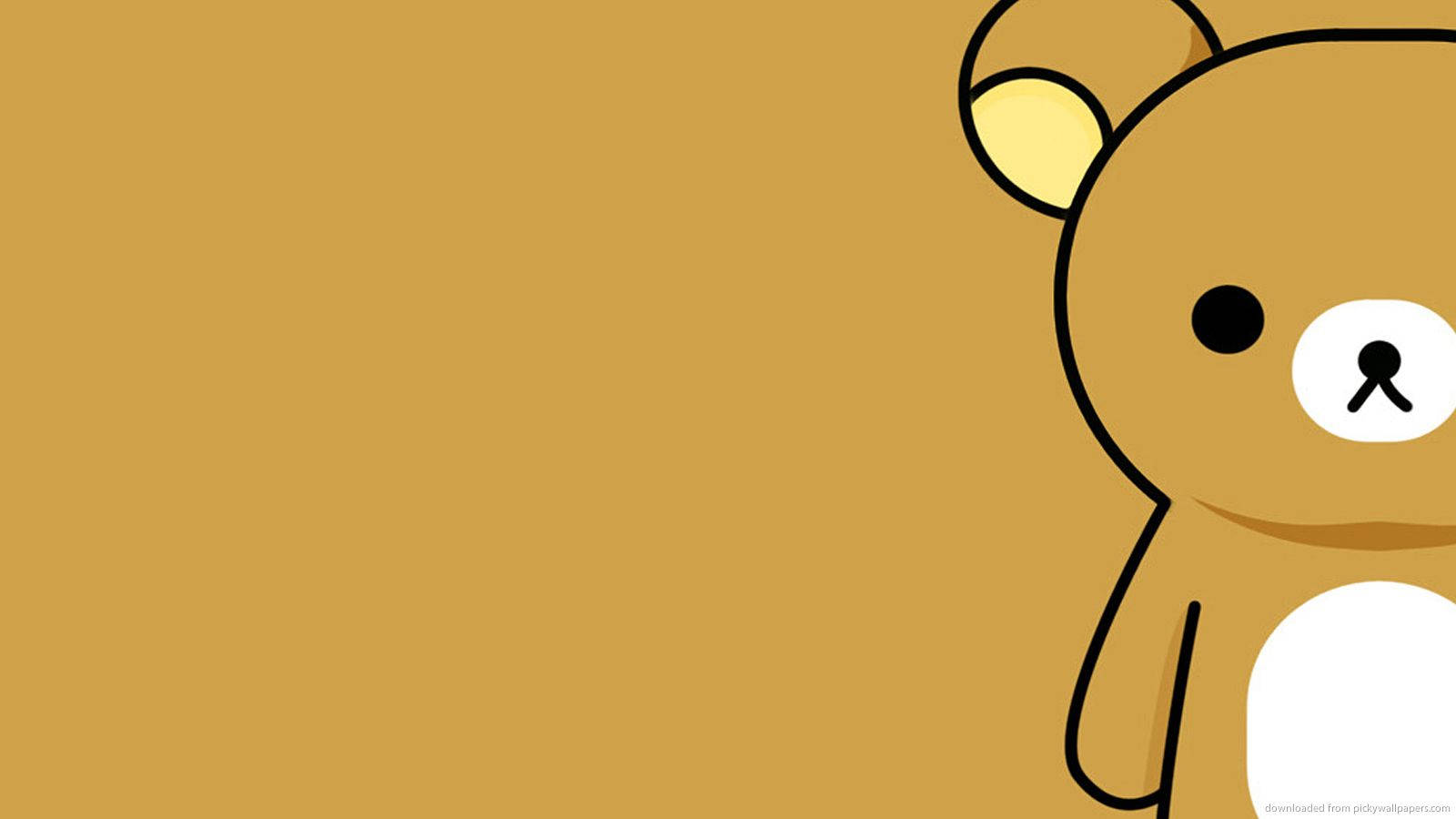 Cute Bear Half Wallpaper