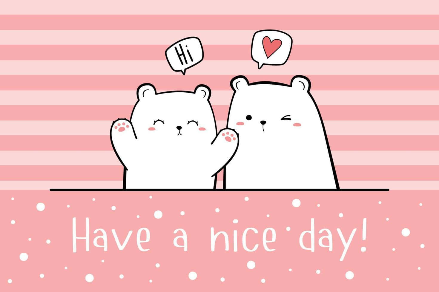 Cute Bears Greeting Card Wallpaper