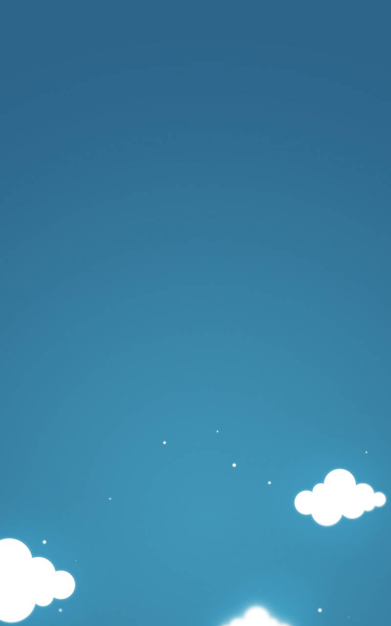 Cute Blue Phone Dark Clouds Wallpaper