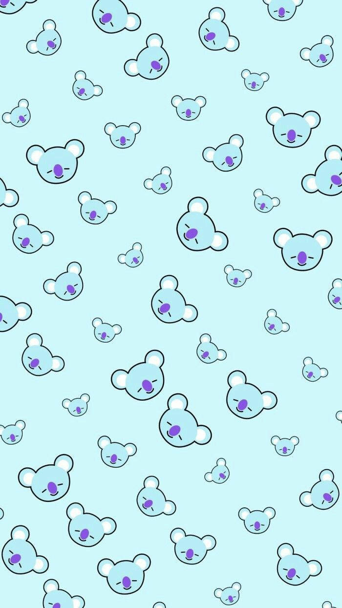 Cute Bt21 Koya Sleepy Face Wallpaper