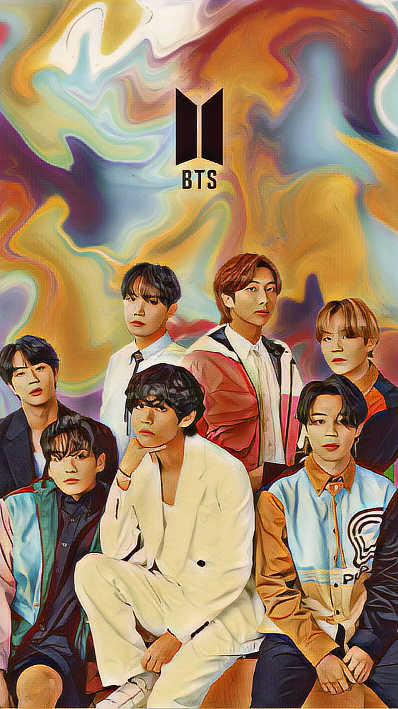 Cute Bts Drawing Canvas Wallpaper