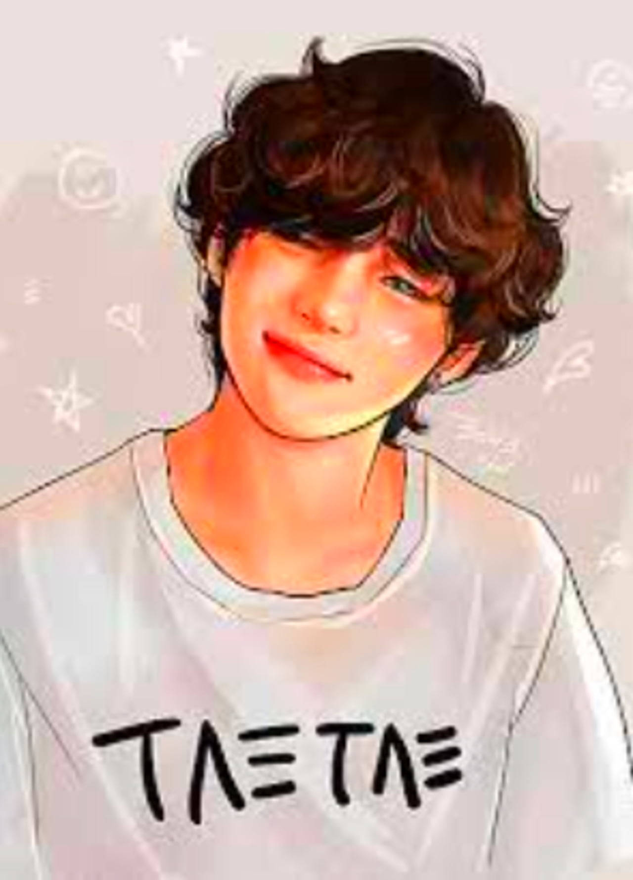 Cute Bts Drawing Taehyung Anime Wallpaper