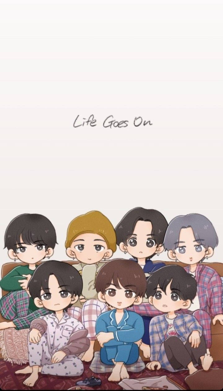 Cute Chibi Bts Lockscreen Wallpaper