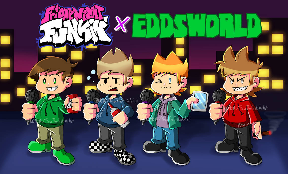 Cute Chibi Eddsworld Characters Wallpaper