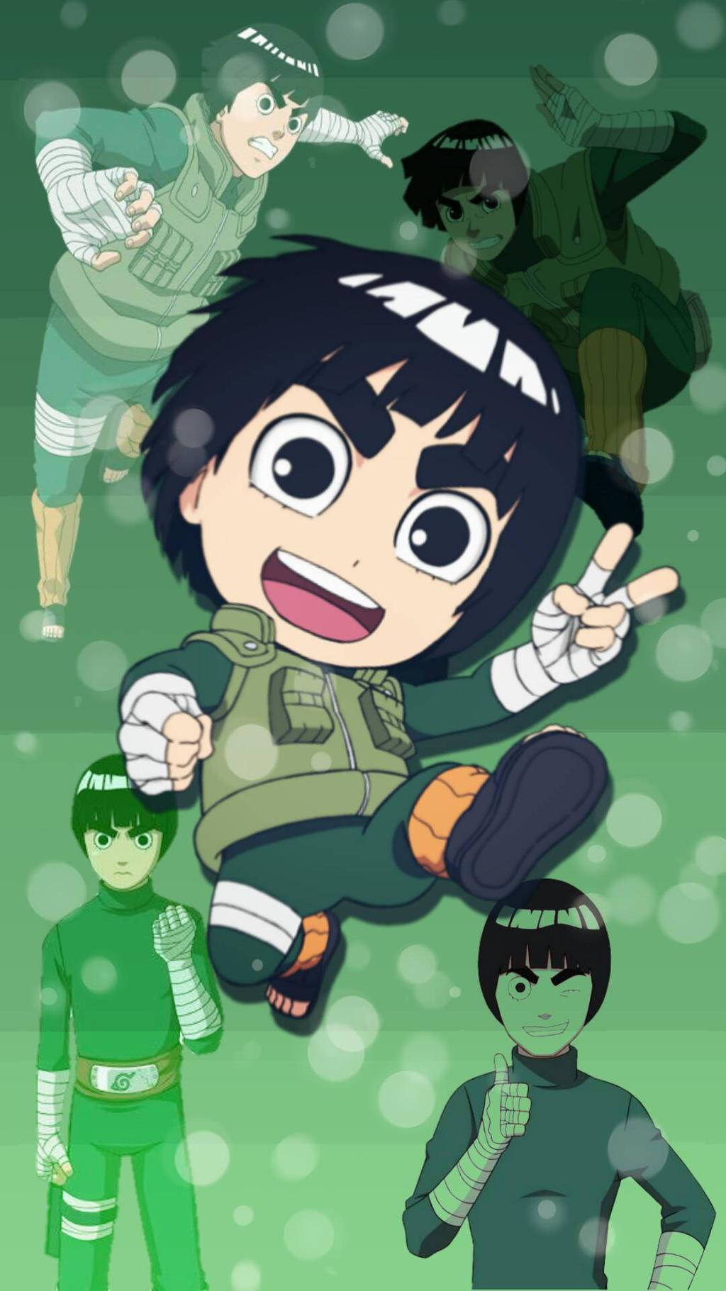 Cute Chibi Rock Lee Art Wallpaper