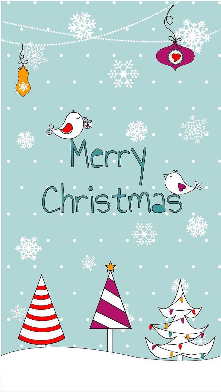 Cute Christmas Artwork Wallpaper