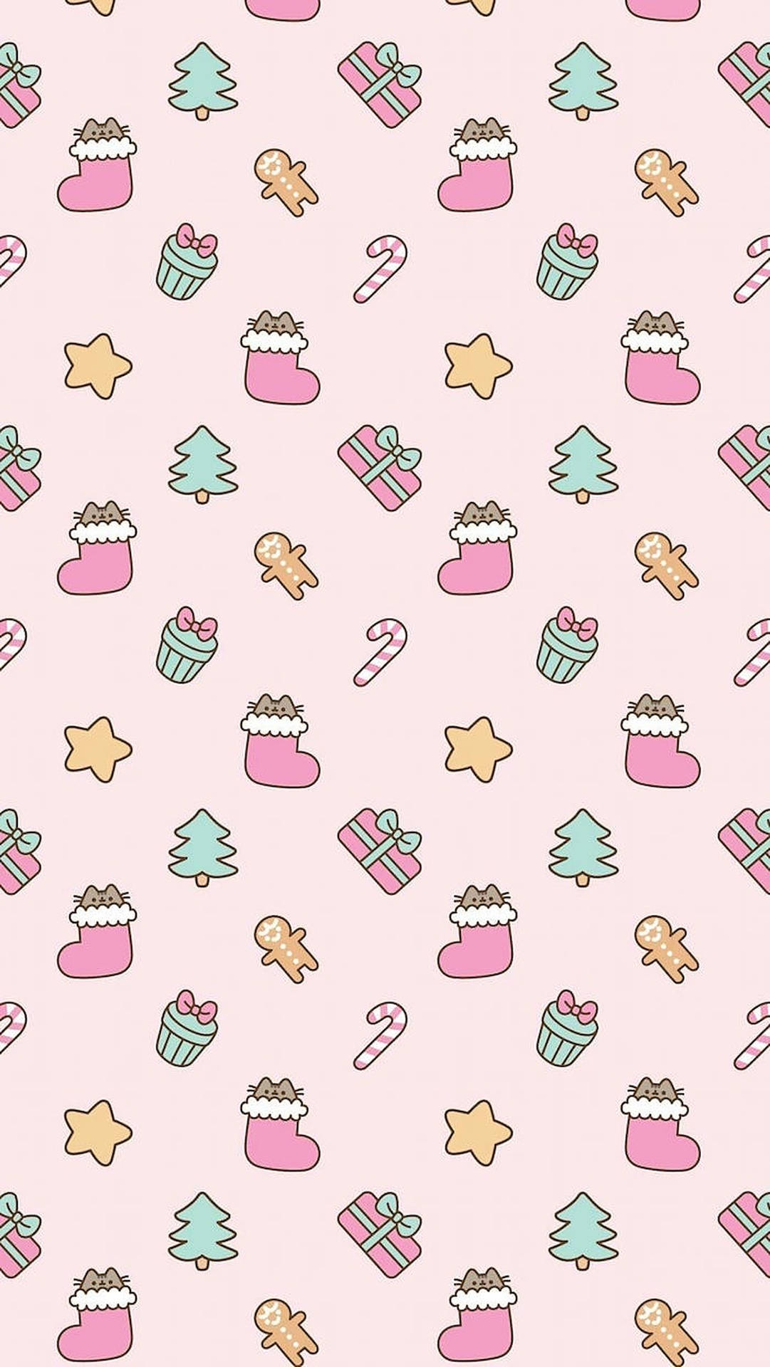 Cute Christmas Decoration Pattern Wallpaper