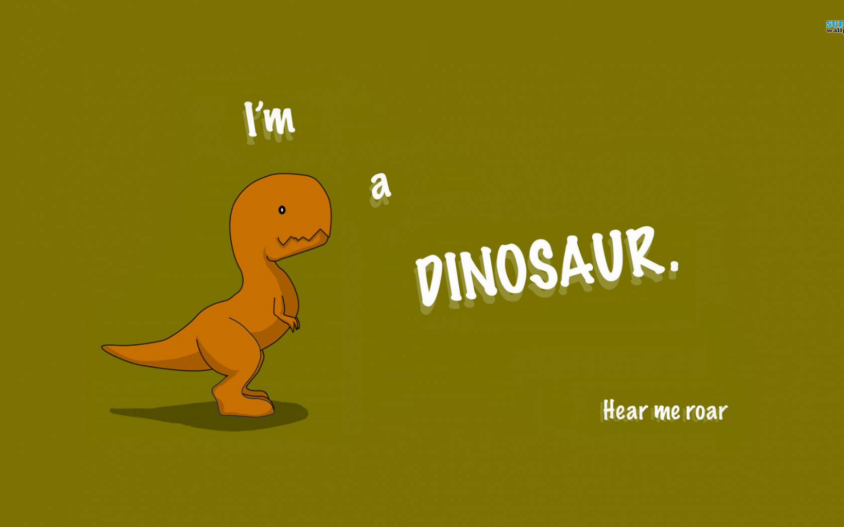 Cute Dinosaur Phone Hear Me Roar Wallpaper