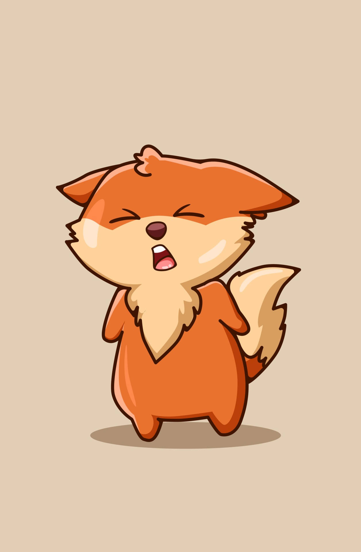 Cute Fox Kawaii Wallpaper | WallpapersOK