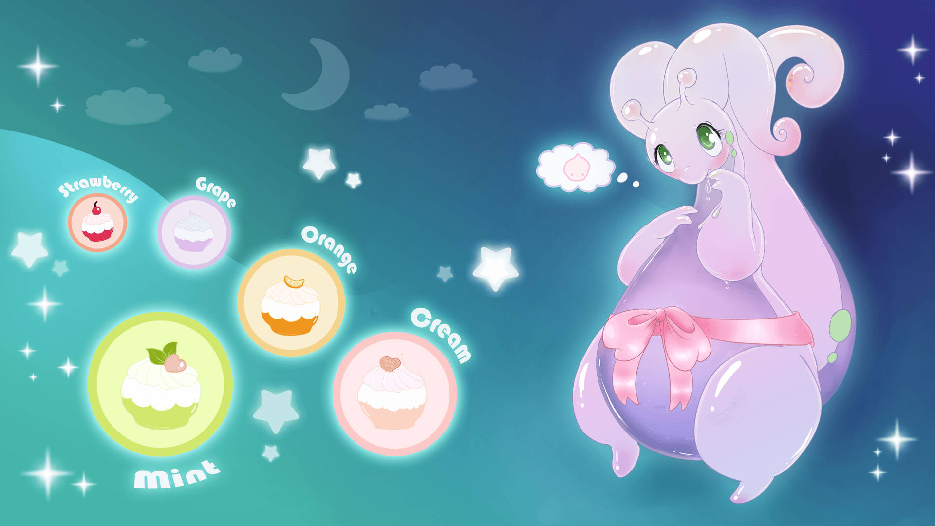 Cute Goodra Digital Art Wallpaper