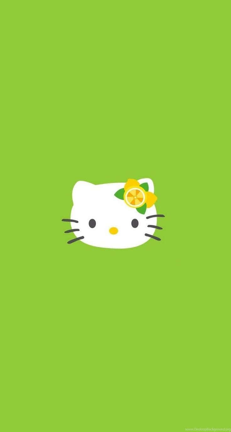 Cute Green Hello Kitty Wallpaper