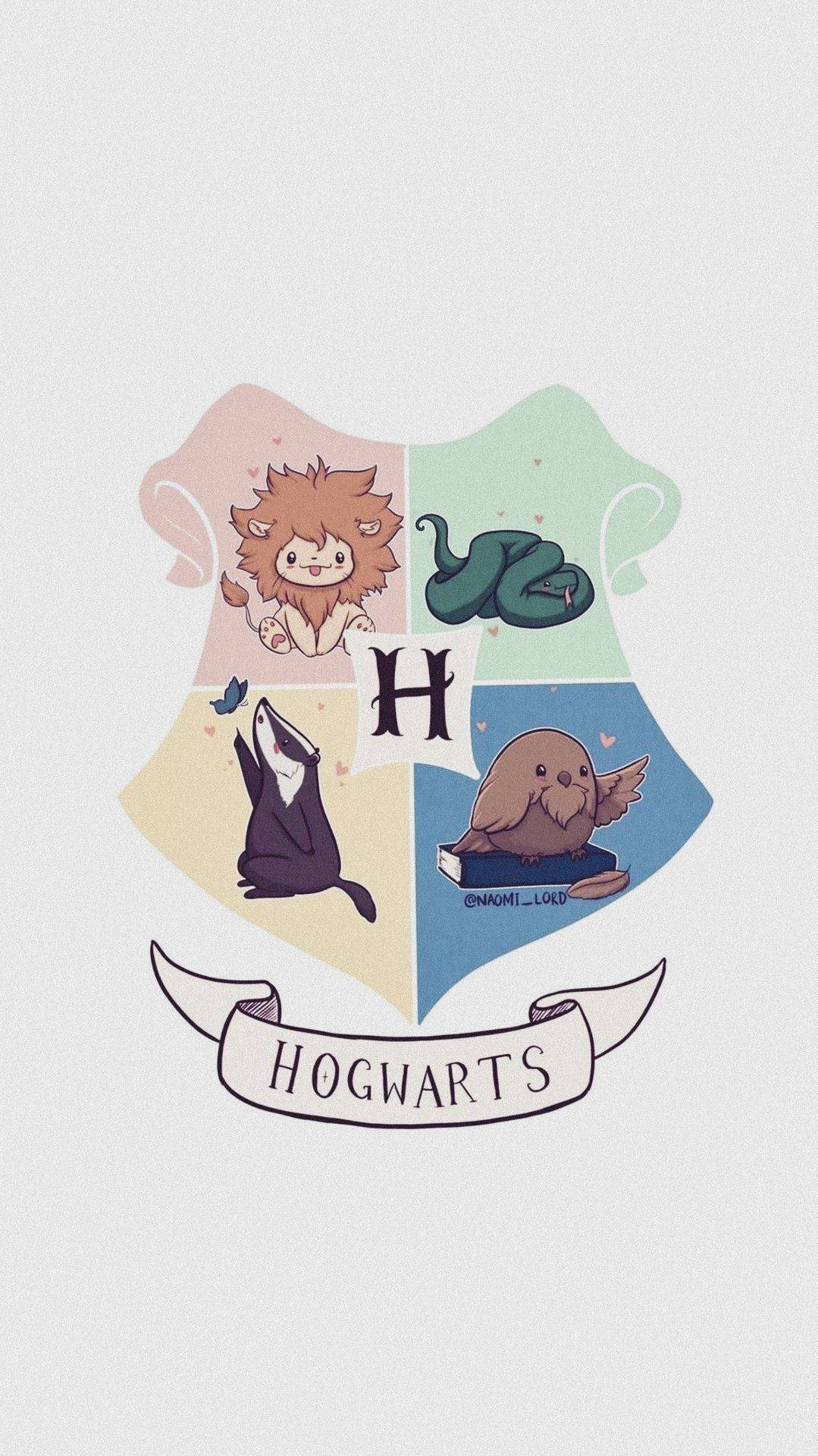 Cute Harry Potter Four Houses Wallpaper
