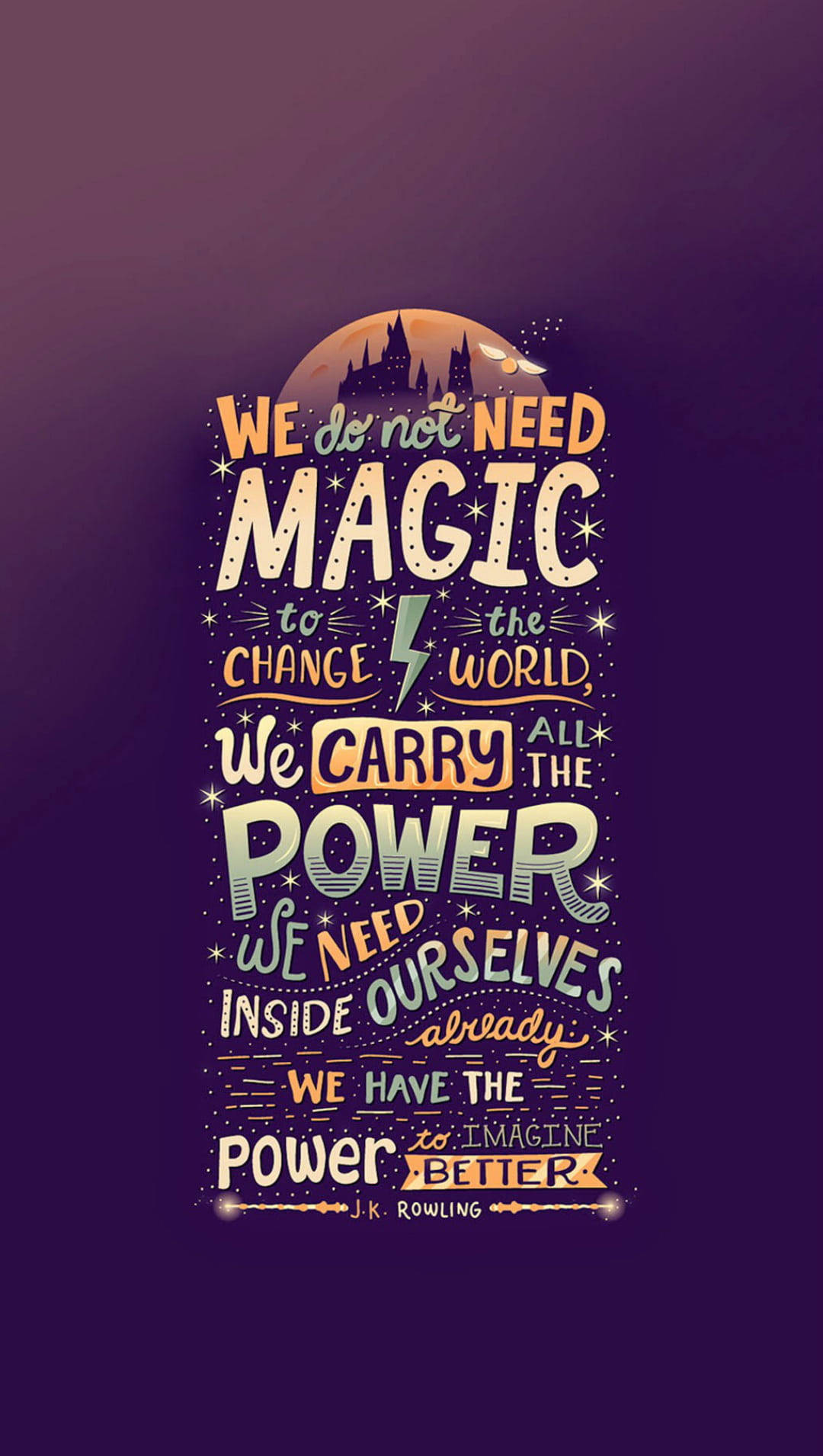 Cute Harry Potter Jk Rowling Quote Wallpaper