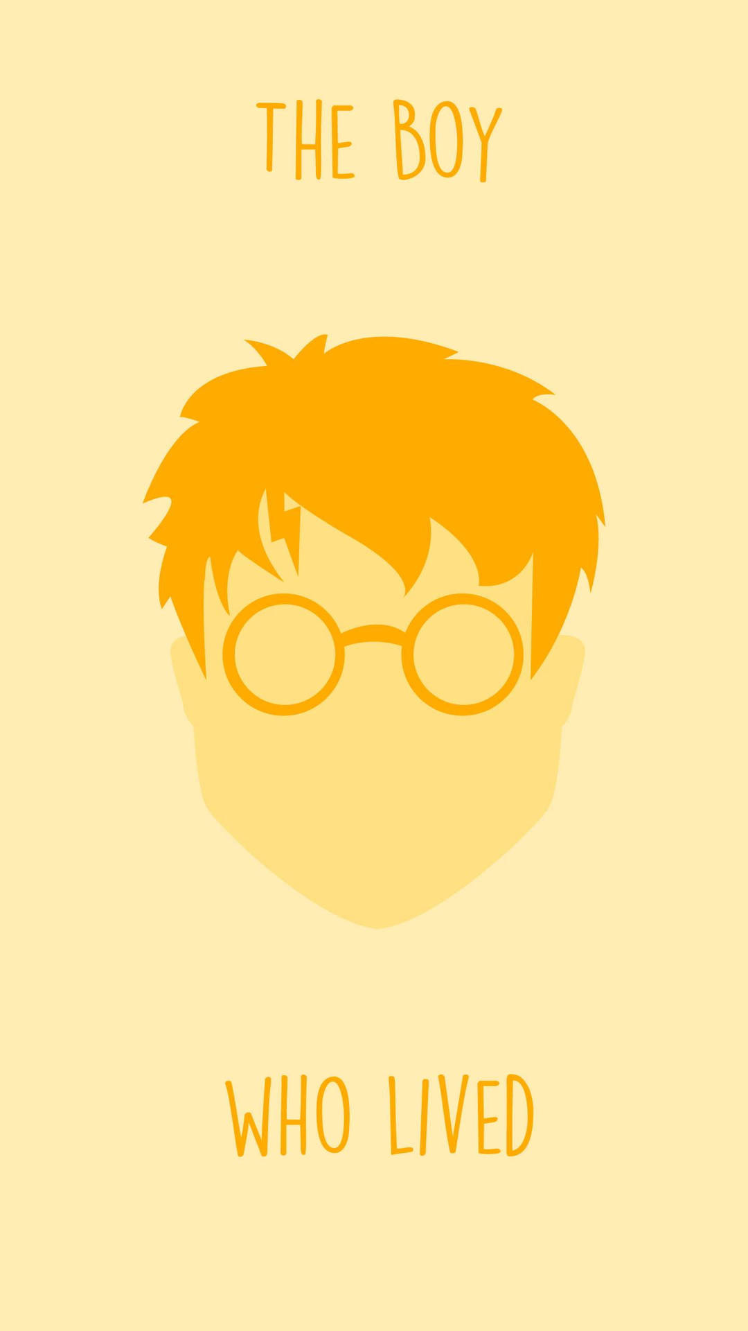 Cute Harry Potter Yellow Simple Wallpaper