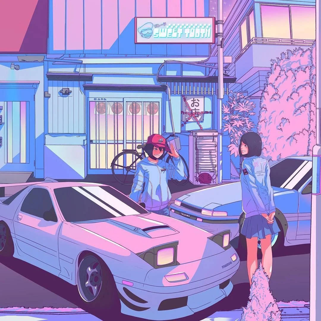 Cute Jdm Aesthetic Artwork Wallpaper