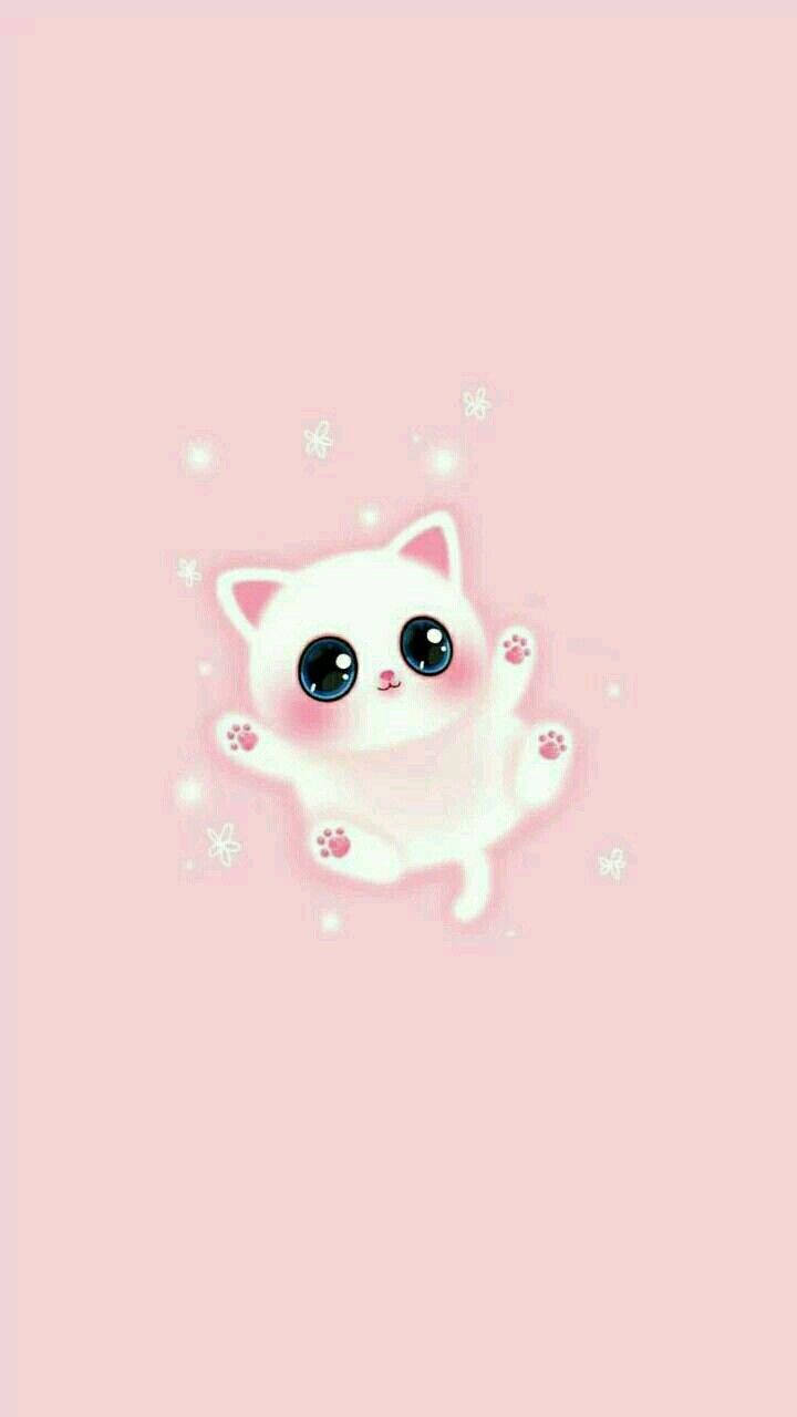 Cute Kawaii Cat Kitten Wallpaper