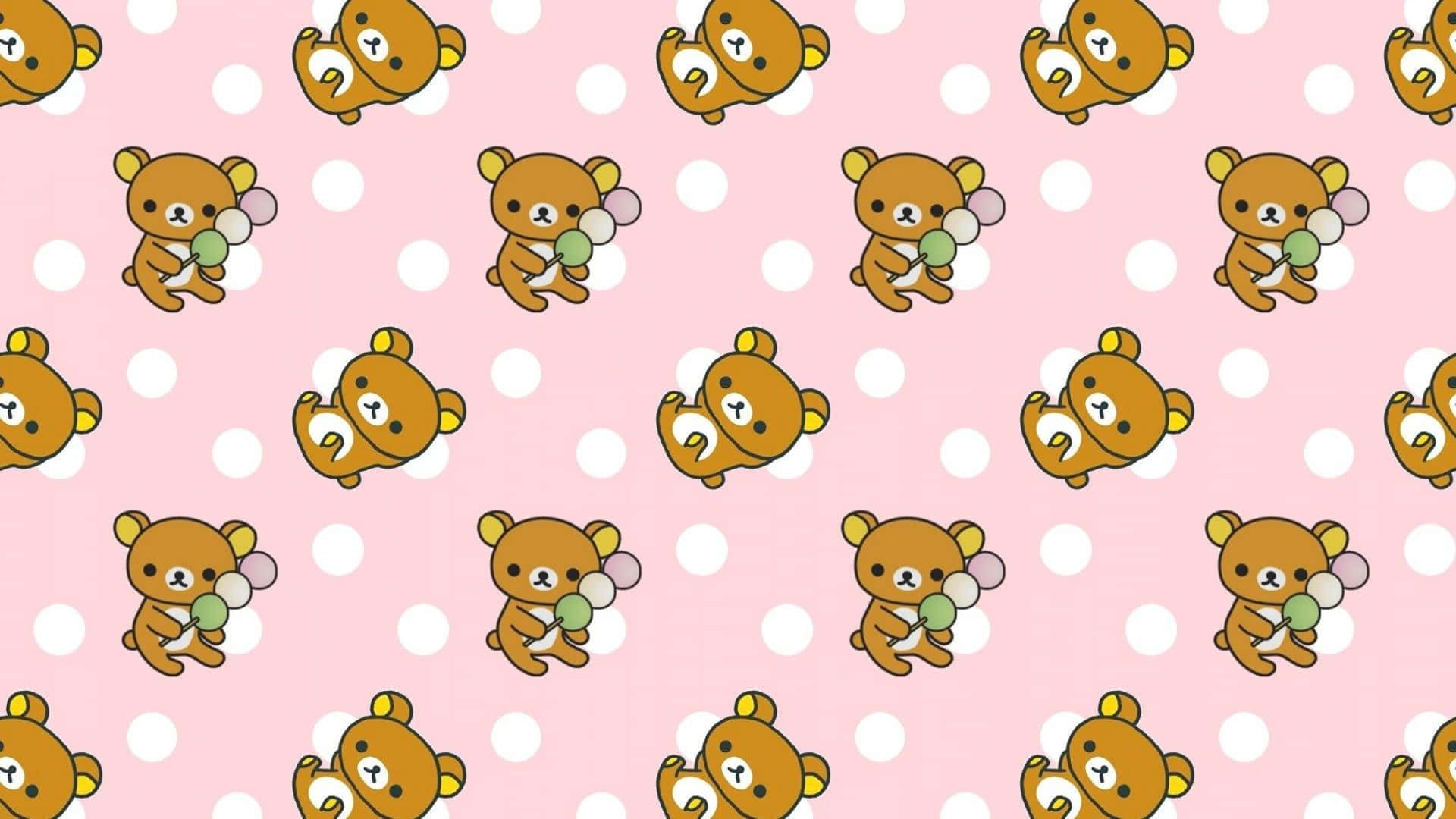 Cute Kawaii Rilakkuma Pattern Wallpaper