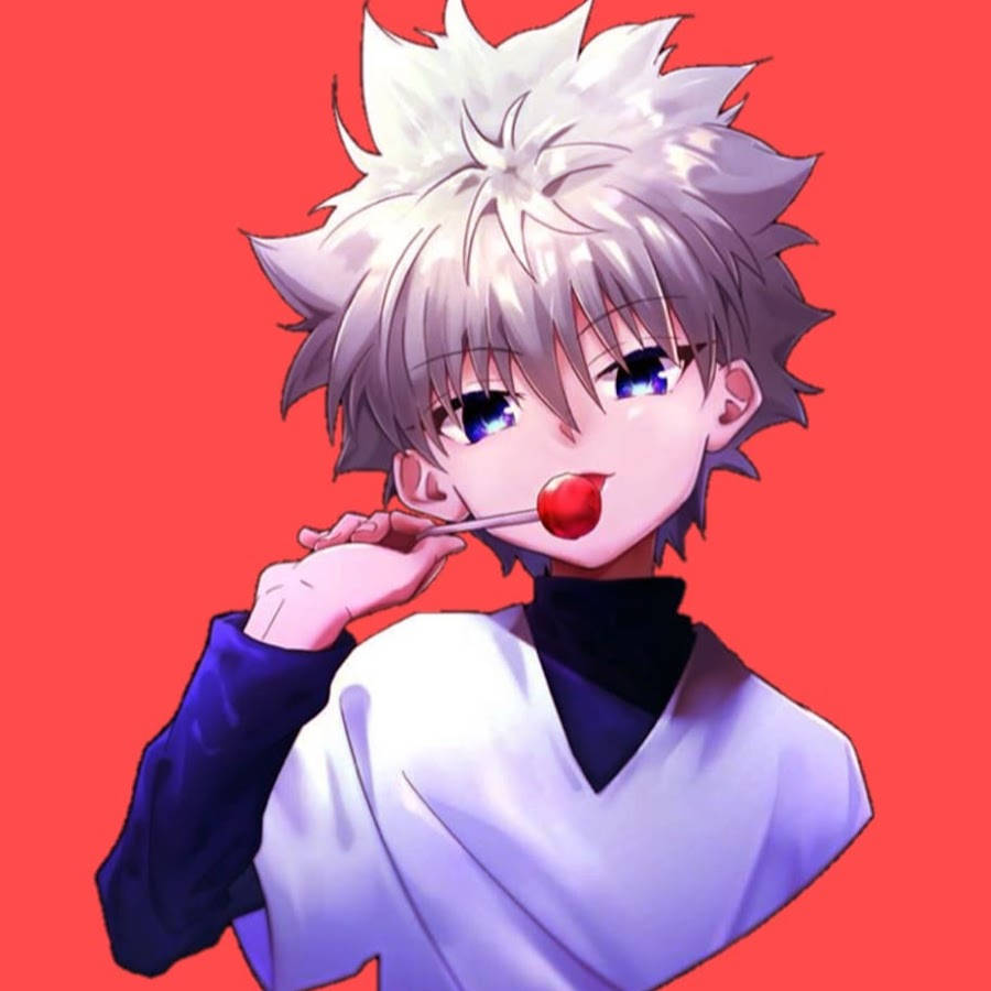 Cute Killua Eating Lollipop Wallpaper