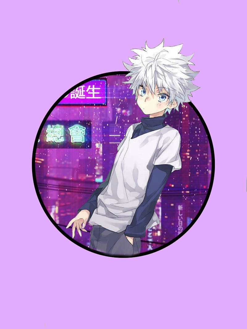 Cute Killua Hunter X Hunter Purple Fanart Wallpaper