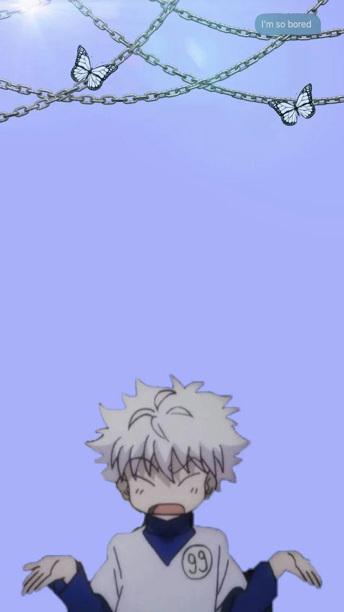 Cute Killua With His Hunter Examination Number Wallpaper