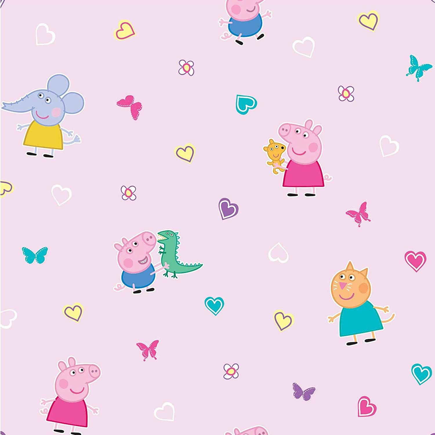 Cute Peppa Pig Pattern Wallpaper