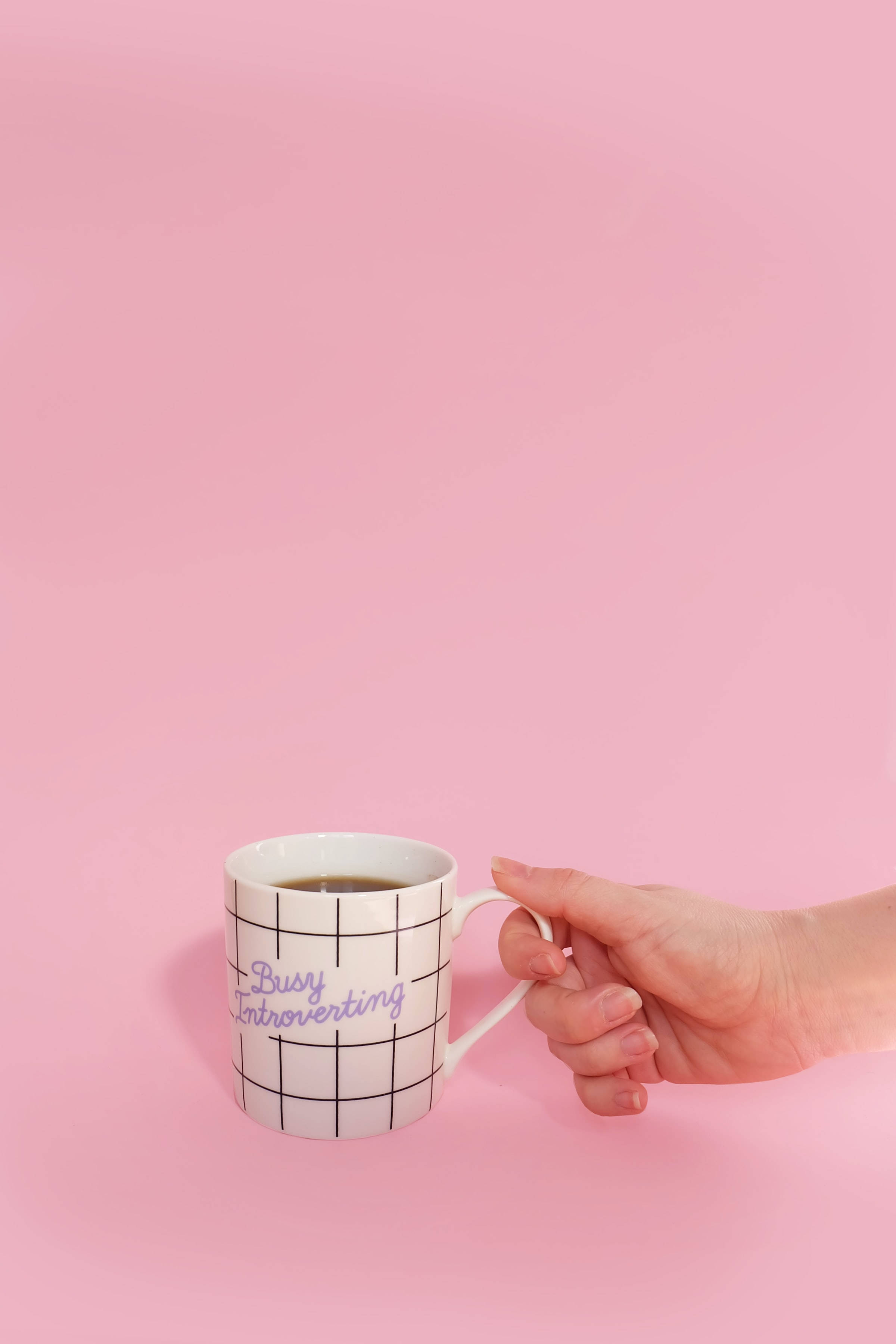 Cute Pink Aesthetic White Mug Wallpaper