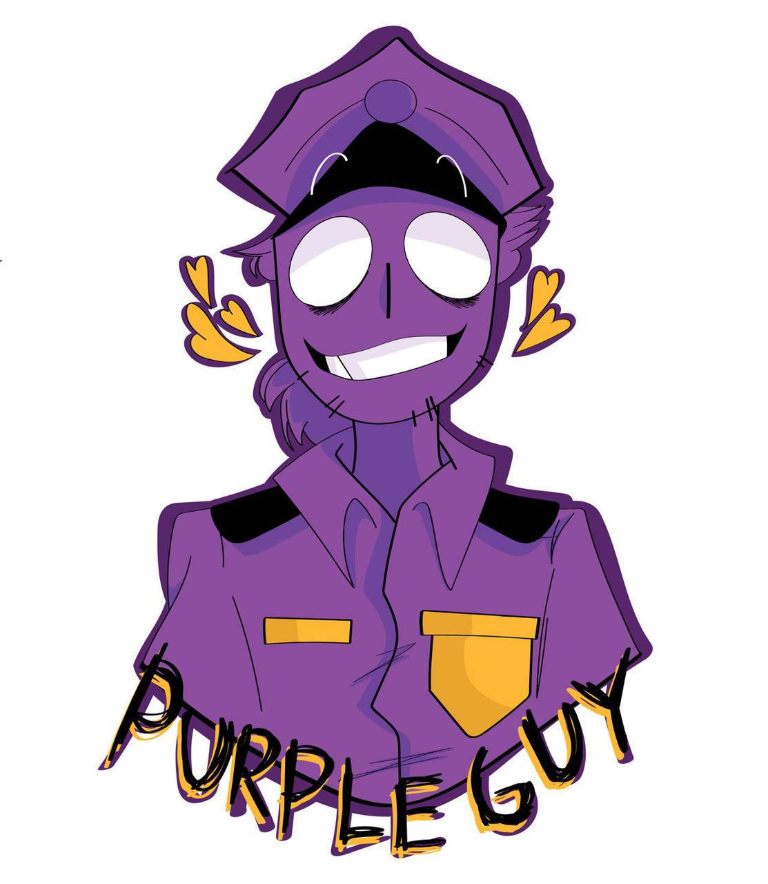 Cute Purple Guy Character Wallpaper