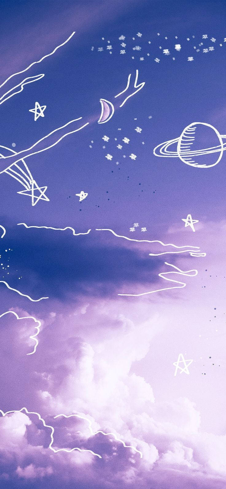 Cute Purple Sky Wallpaper