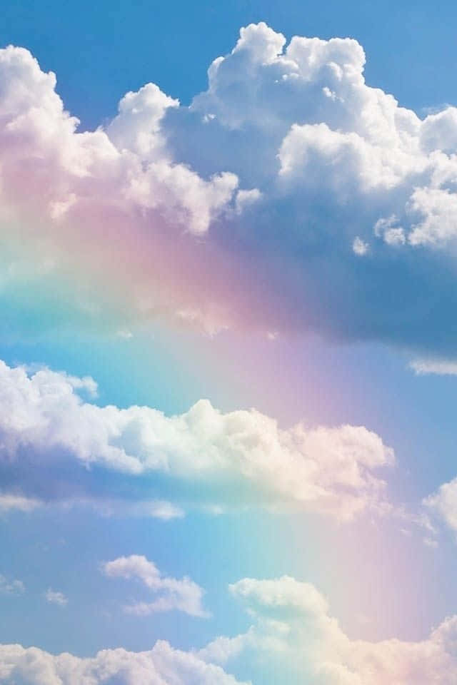 Cute Rainbow On Clouds Wallpaper